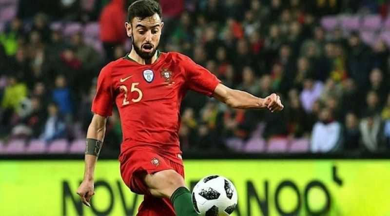 Bruno Fernandes trong màu áo ĐTQG Bồ Đào Nha